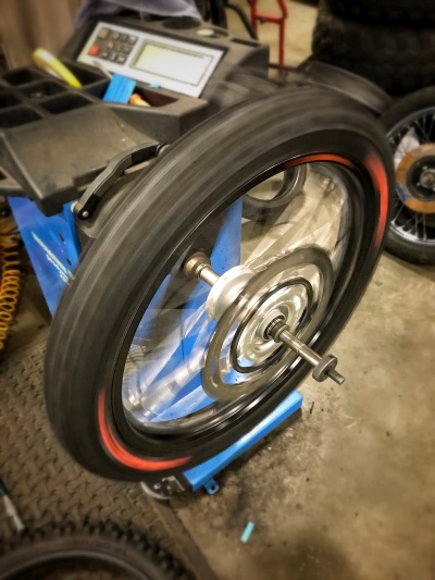 Motorcycle Wheel in Moon Motorsports